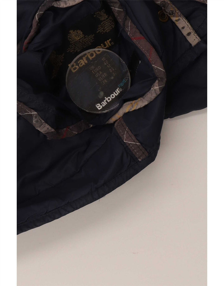 Barbour ženska podstavljena jakna UK 16 Large Navy Blue Colourblock Polyamide
