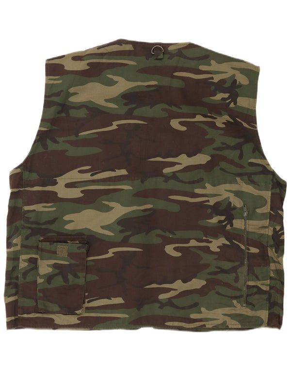 ESSE EMME Mens Utility Gilet UK 42 XL kaki kamuflažni poliester