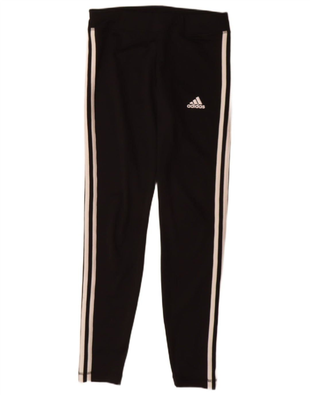 ADIDAS Girls Climalite Leggings 14-15 Years Black Polyester