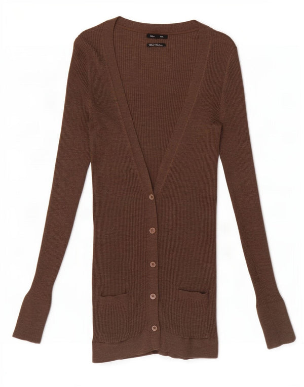 Massimo Dutti, ženski kardigan džemper UK 10, mali smeđi vuneni