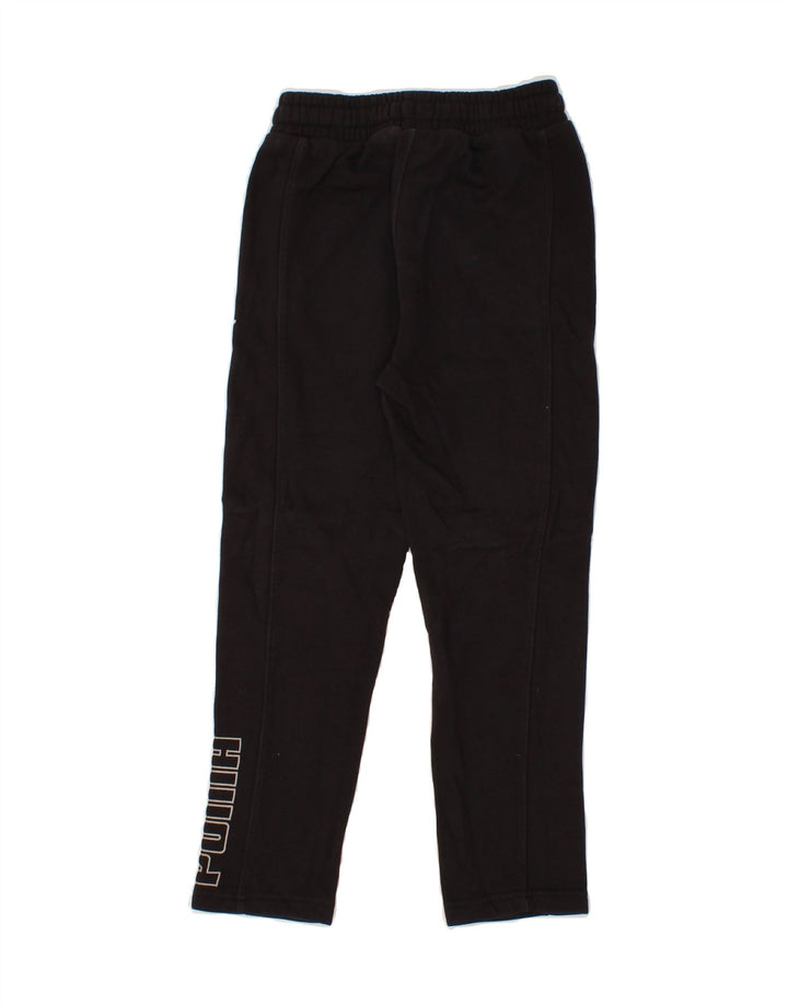 PUMA Boys Graphic Tracksuit Trousers 9-10 Years Medium Black Cotton Vintage Puma and Second-Hand Puma from Messina Hembry 