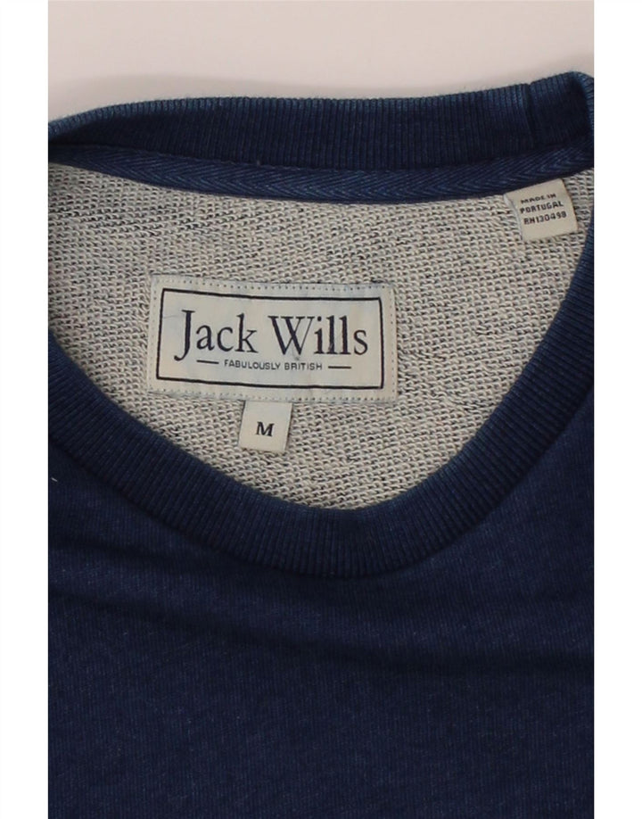 JACK WILLS Mens Sweatshirt Jumper Medium Navy Blue Cotton Vintage Jack Wills and Second-Hand Jack Wills from Messina Hembry 
