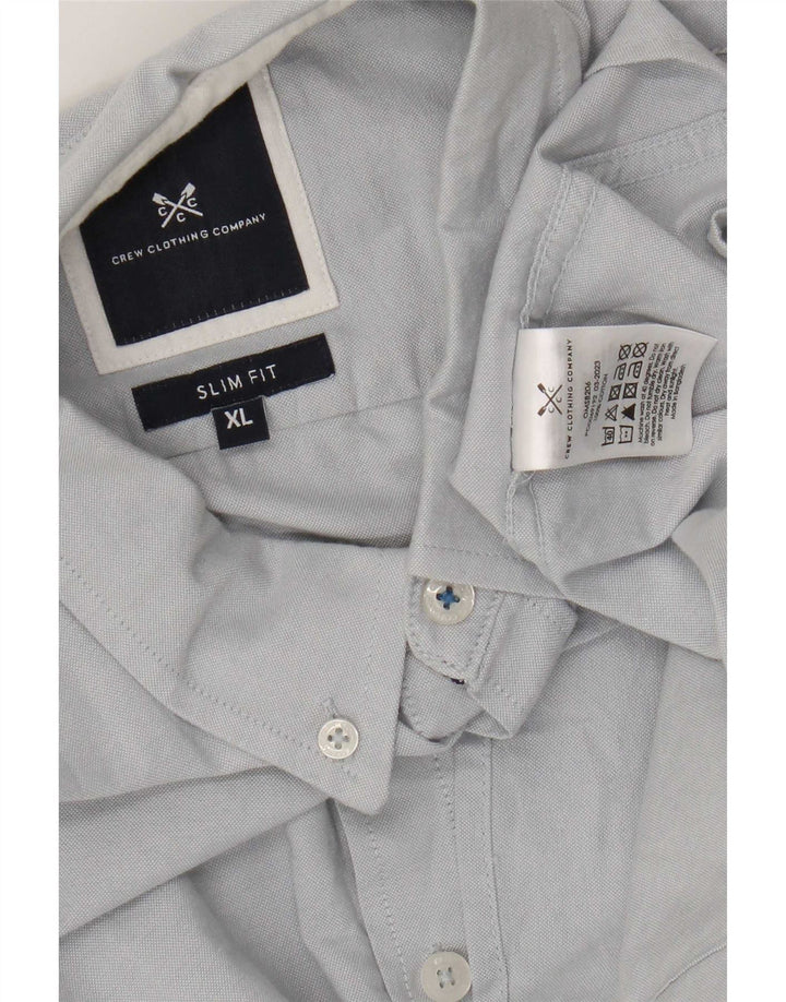 Crew Clothing Muška uska košulja Srednje plavi pamuk