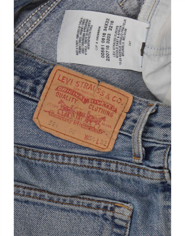 Levi's ženske 581 ravne traperice W34 L32 plavi pamuk