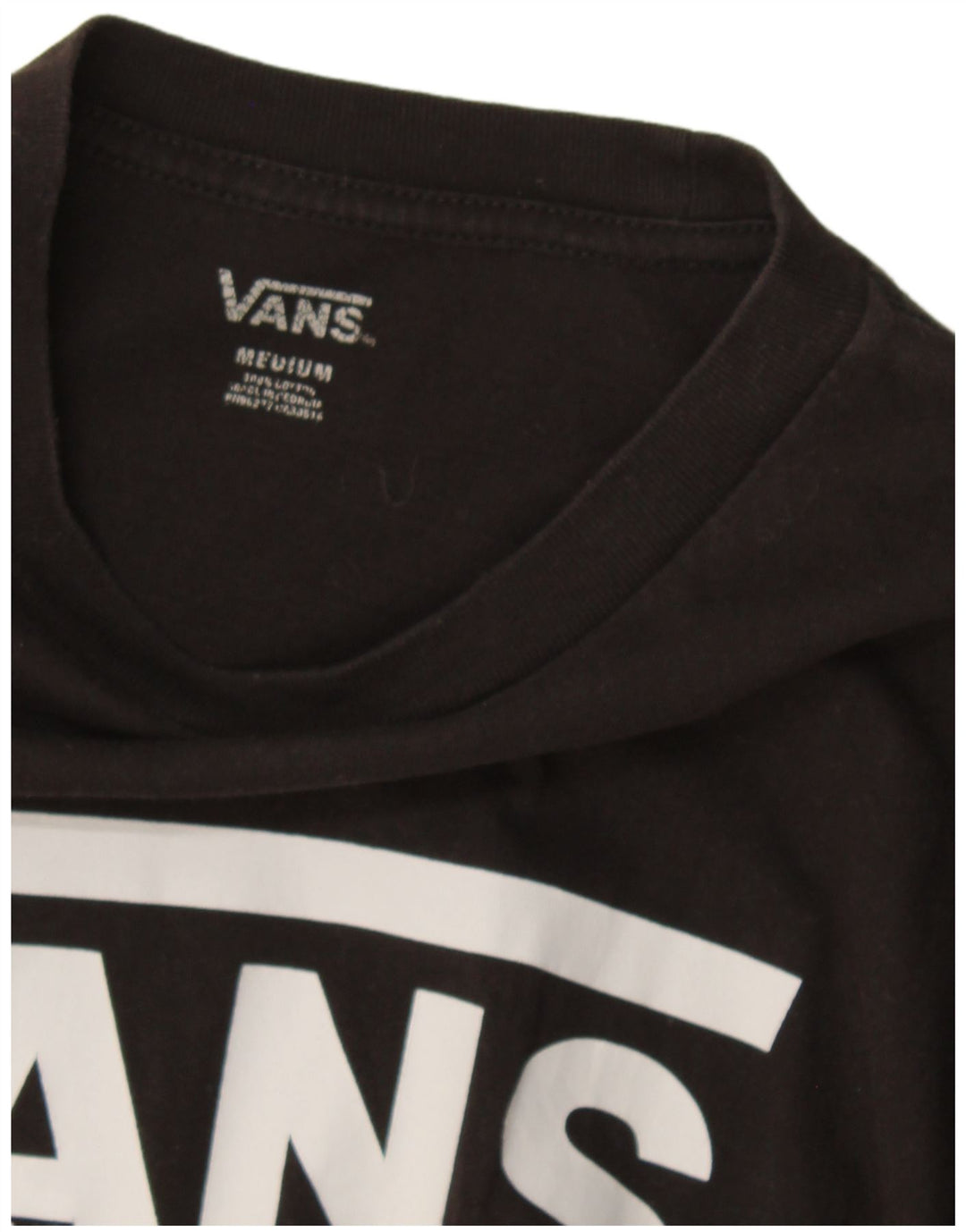 Vans muška grafička majica dugih rukava srednje crne boje pamuka