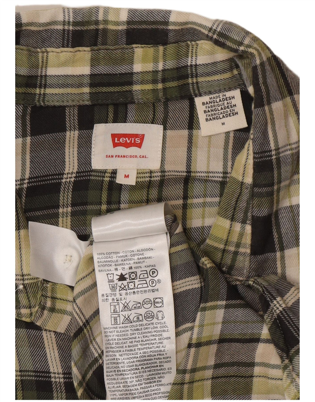 Levi's muška majica kratkih rukava standardnog kroja srednje zelene karirane boje
