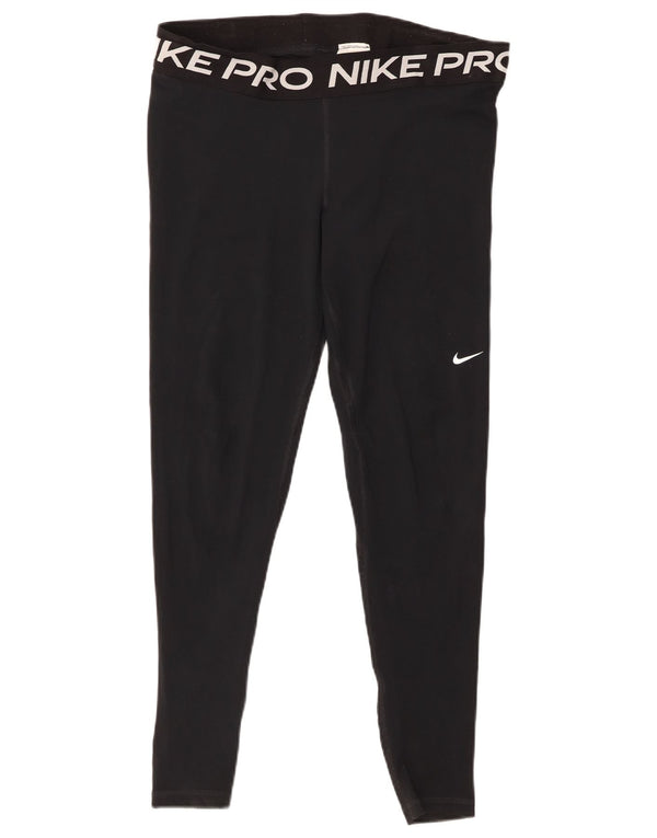 Nike Womens Graphic Leggings UK 18 XL Black Polyester