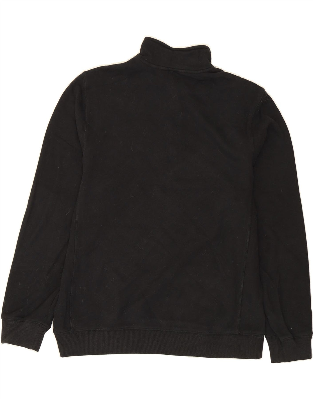 IZOD Mens Zip Neck Sweatshirt Jumper Medium Black Cotton Vintage Izod and Second-Hand Izod from Messina Hembry 