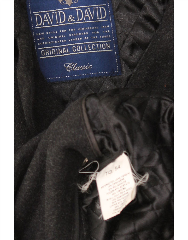 Vintage muški kaput IT 54 2XL siva vuna
