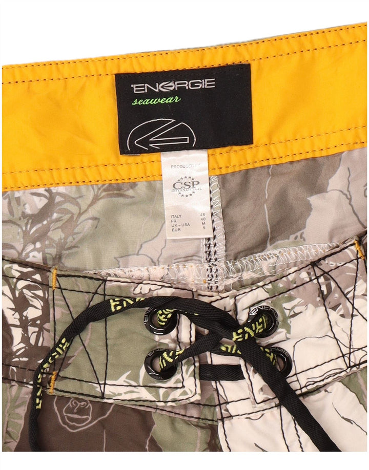 ENERGIE Muške kratke hlače za plivanje s grafičkim motivima srednjeg raznobojnog životinjskog printa