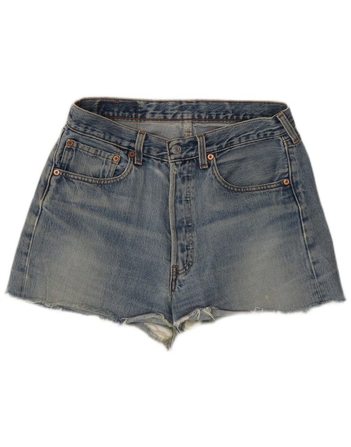 Levi's ženske 501 traper vruće hlačice visokog struka W31 srednje plave