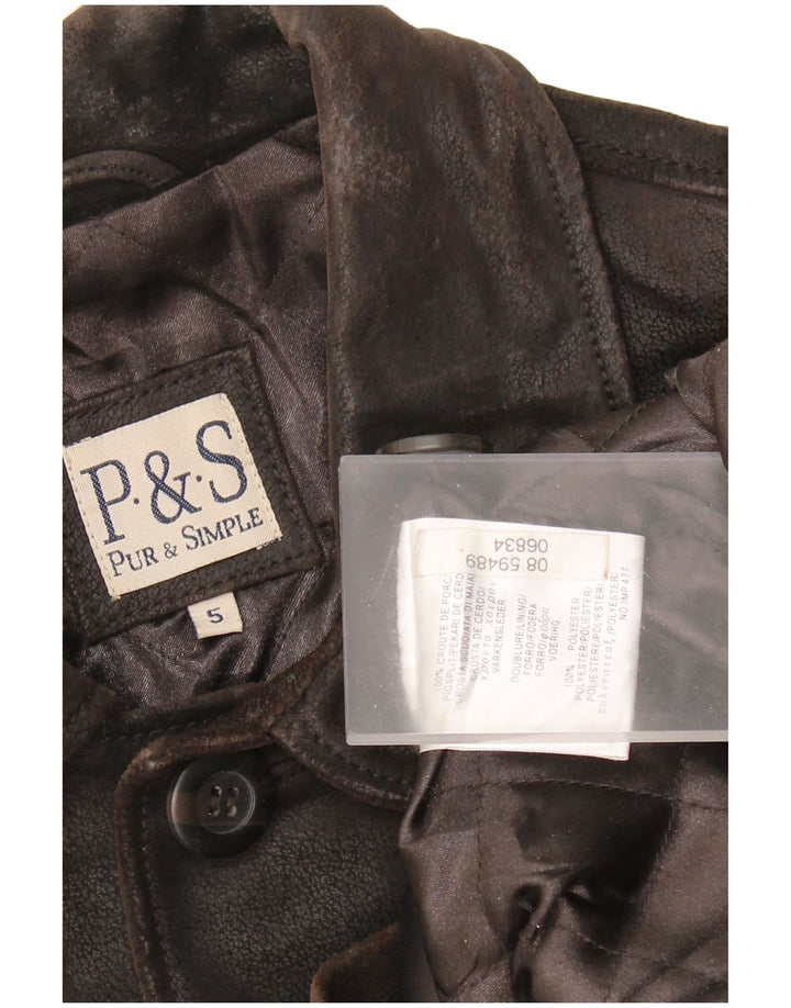 VINTAGE muška kožna jakna UK 42 XL smeđa koža