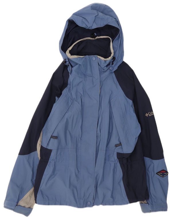 Columbia ženska kišna jakna s kapuljačom UK 16 Large Blue Colourblock najlon