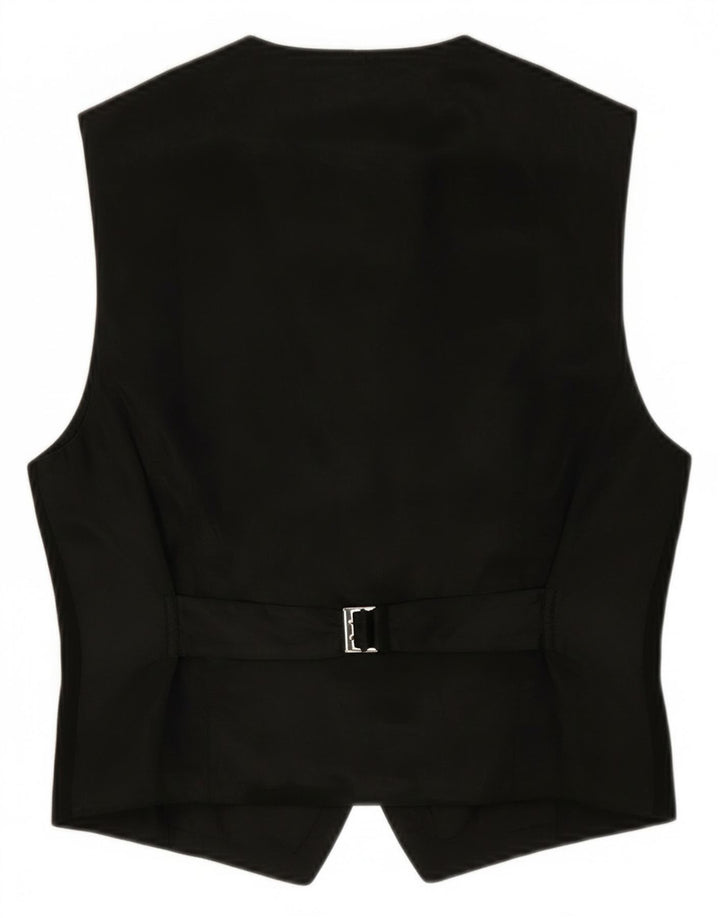 Vintage ženski prsluk UK 16 Mala crna vuna