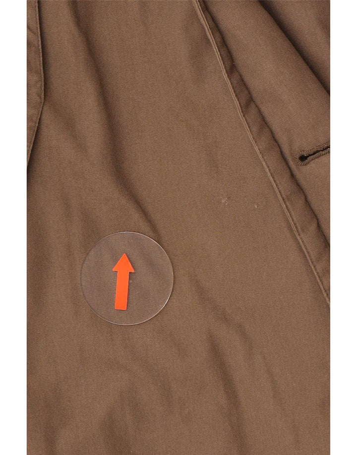 Frankie & Trace Mens Trench Coat IT 50 Large Brown Polyester Classic