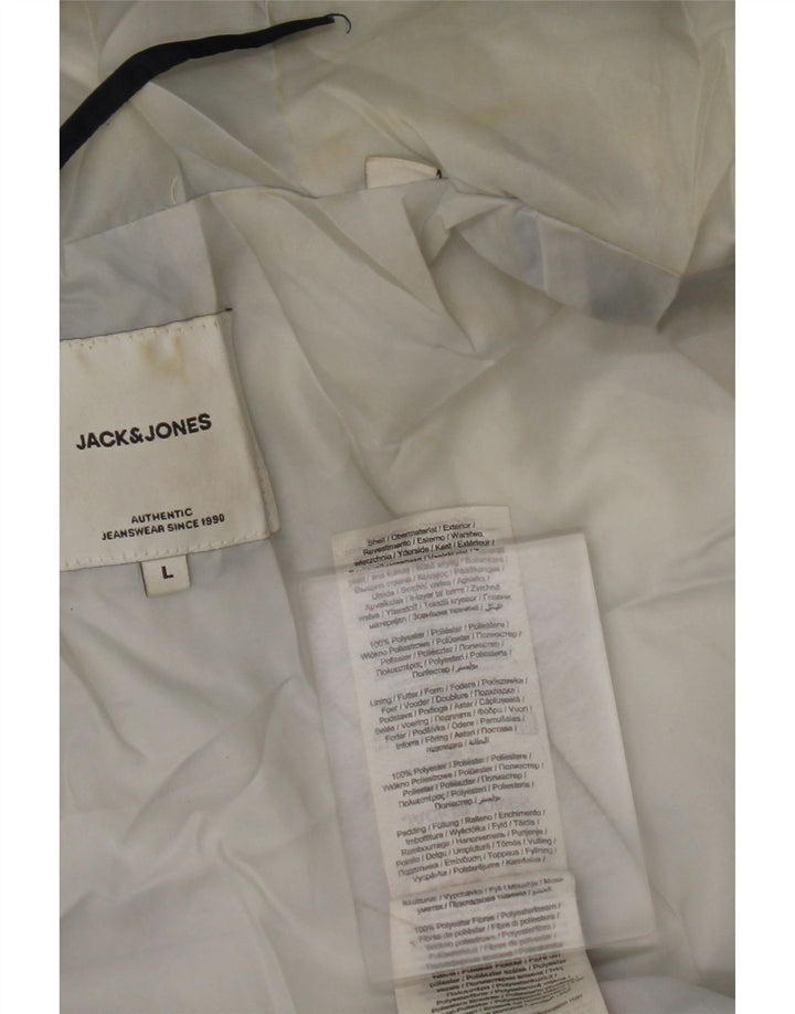 JACK & JONES Muška podstavljena jakna s kapuljačom UK 40 velika tamnoplava poliester