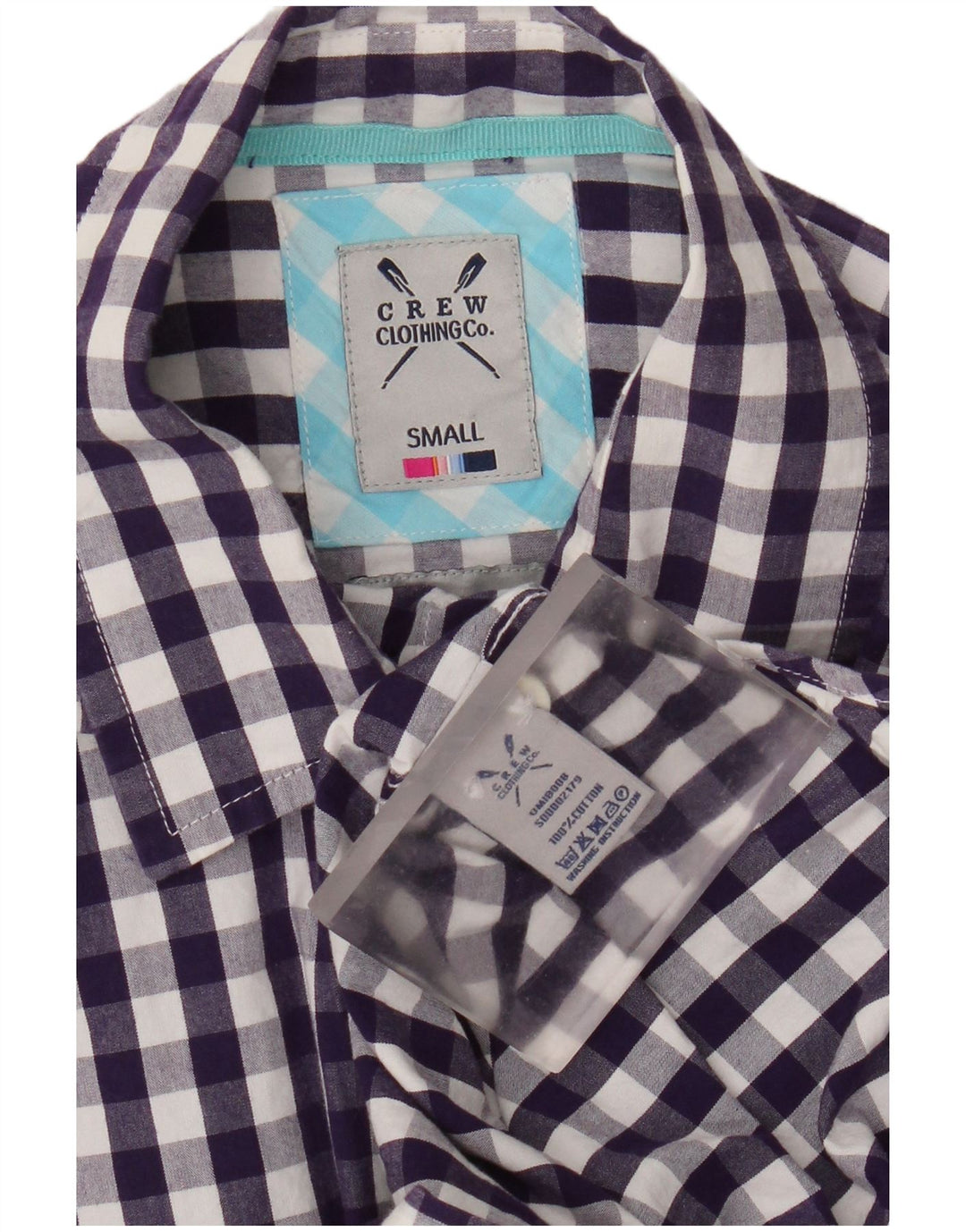 Crew Clothing Muška košulja Mala ljubičasta pamuk od ginghama