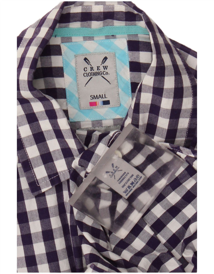 Crew Clothing Muška košulja Mala ljubičasta pamuk od ginghama