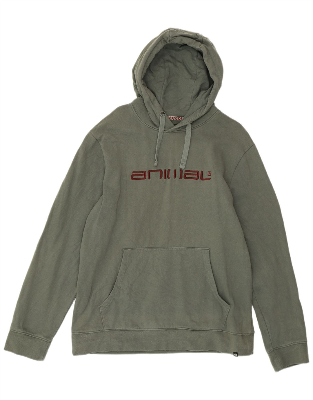 ANIMAL Muška majica s kapuljačom, veliki zeleni pamuk