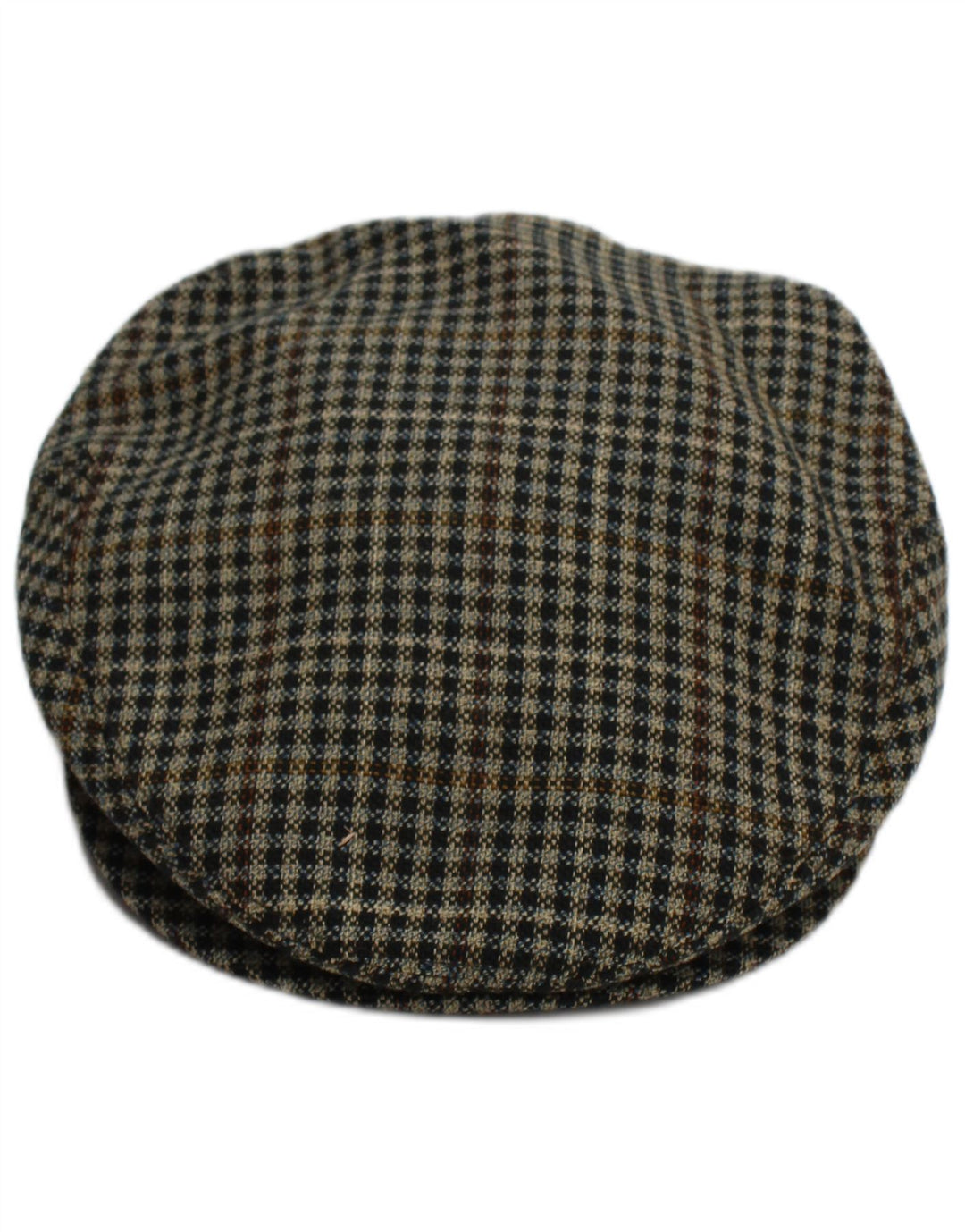 Barbisio muška ravna kapa s srednjom smeđom klasičnom houndstooth kapom