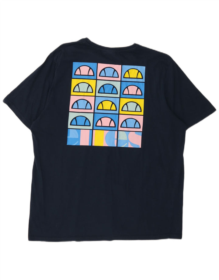 ELLESSE Muška majica kratkih rukava s grafičkim motivima 2XL tamnoplavi pamuk