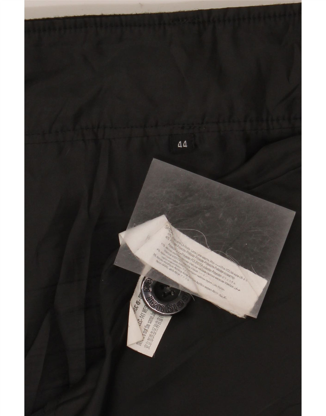 Desigual ženska mini suknja na omot EU 44 XL W35 crna patchwork vuna