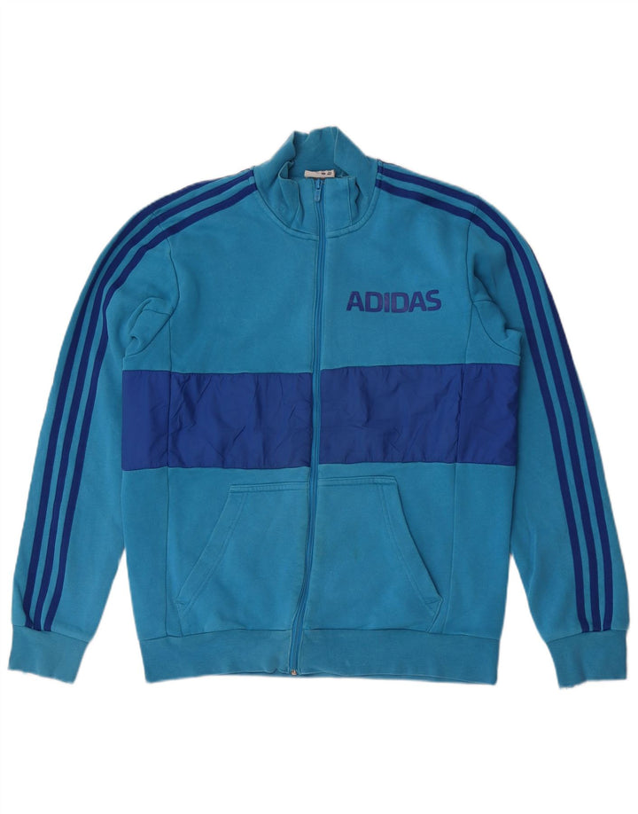 Adidas muška grafička trenirka, gornja jakna srednje plave boje, pamuk