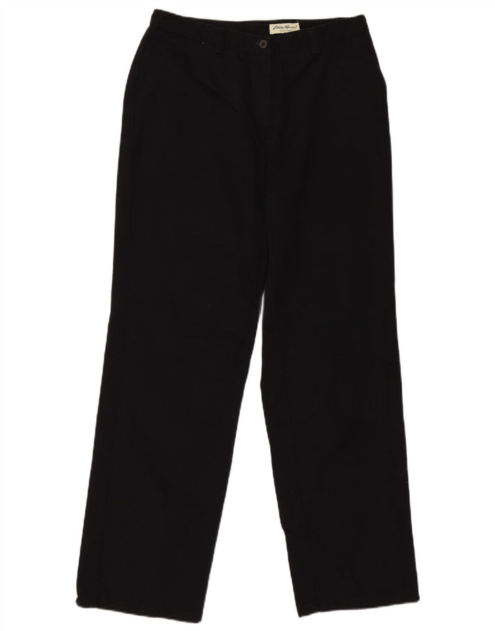 EDDIE BAUER Ženske ravne chino hlače EU 40 srednje W30 L30 crne