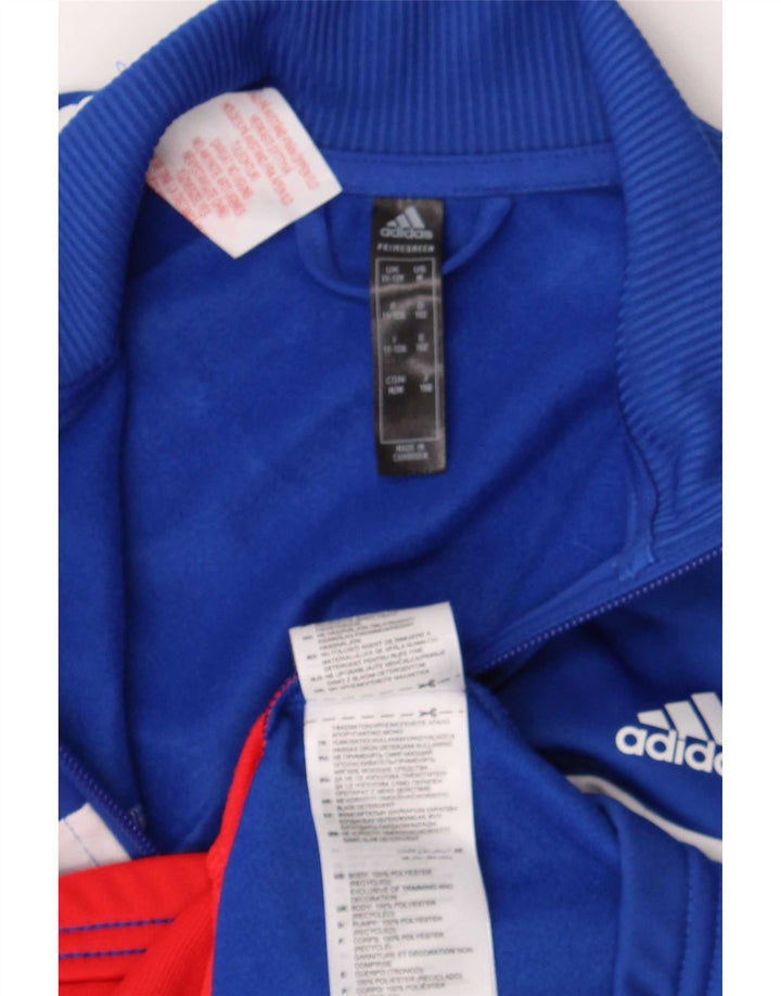 Adidas trenirka za dječake 11-12 godina plava poliesterska boja