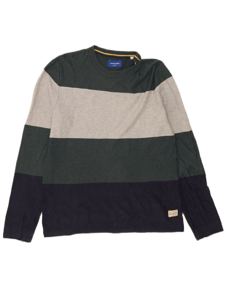 Jack & Jones muška majica s velikim raznobojnim prugama dugih rukava