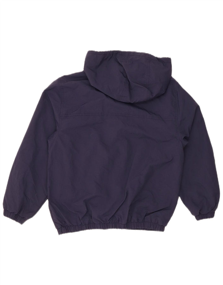 ZARA Boys Hooded Windbreaker Jacket 9-10 Years Navy Blue Nylon