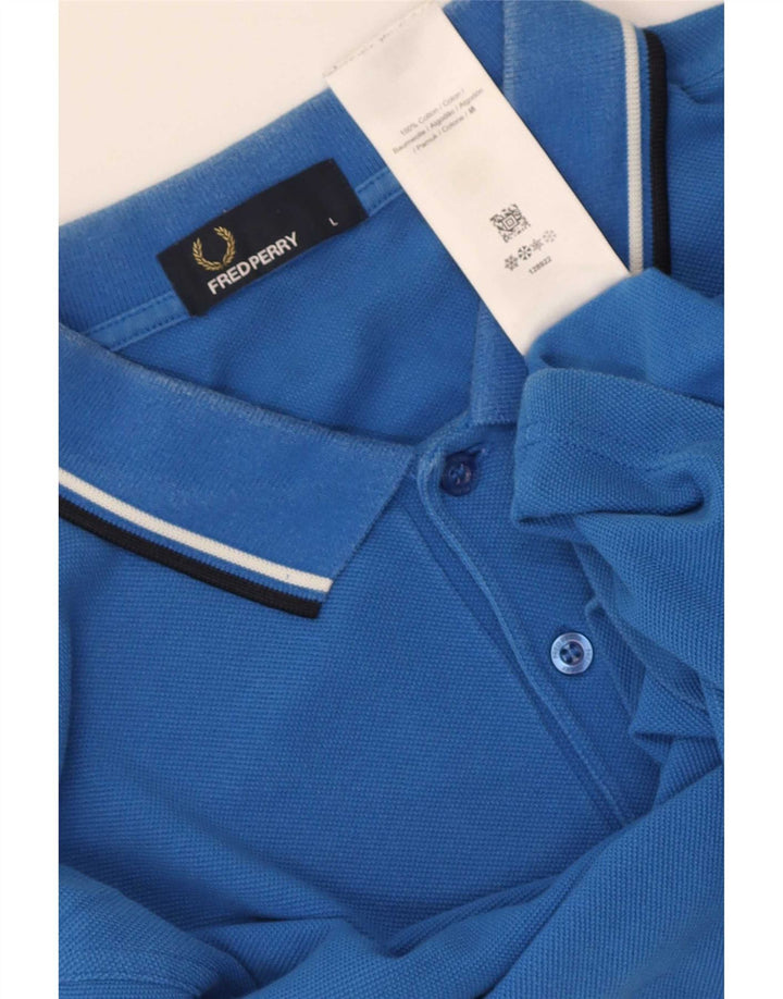 Fred Perry muška polo majica s velikim plavim prugama od pamuka