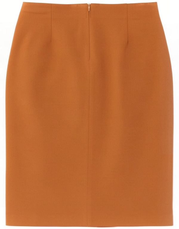 Vintage Womens Pencil Skirt EU 46 Large W30 Brown Wool