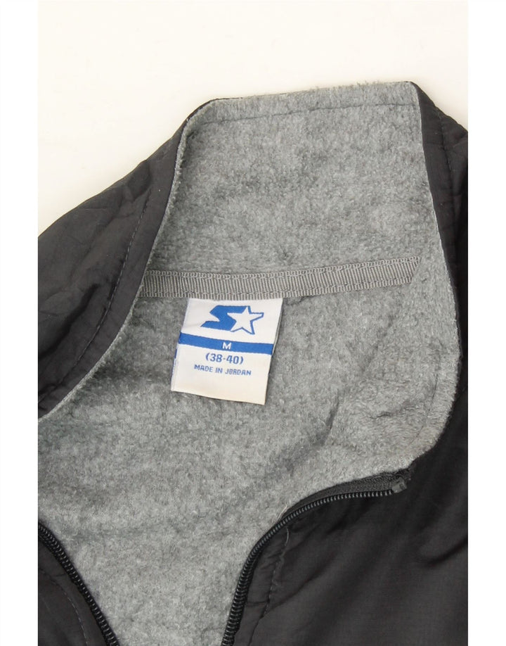 STARTER Mens Fleece Jacket UK 38/40 Medium Grey Colourblock Polyester Vintage Starter and Second-Hand Starter from Messina Hembry 