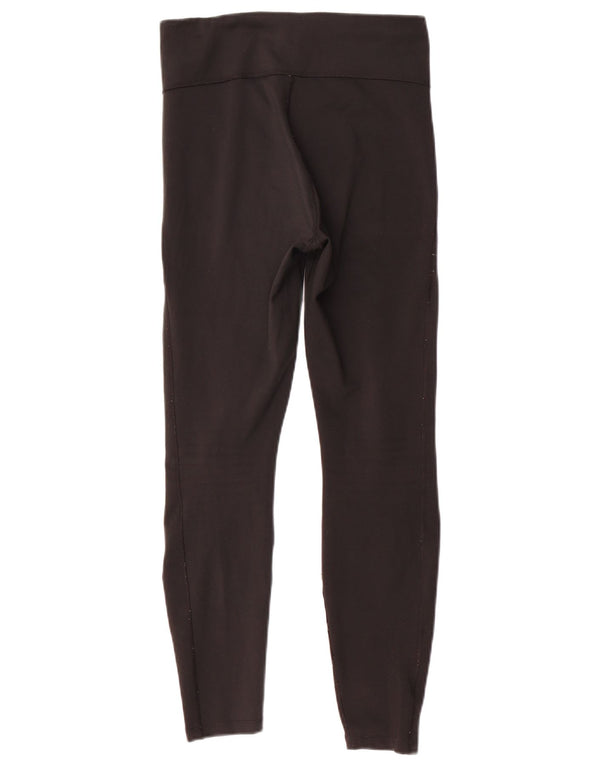 NIKE Womens Dri Fit Leggings UK 12 Medium  Black Polyester