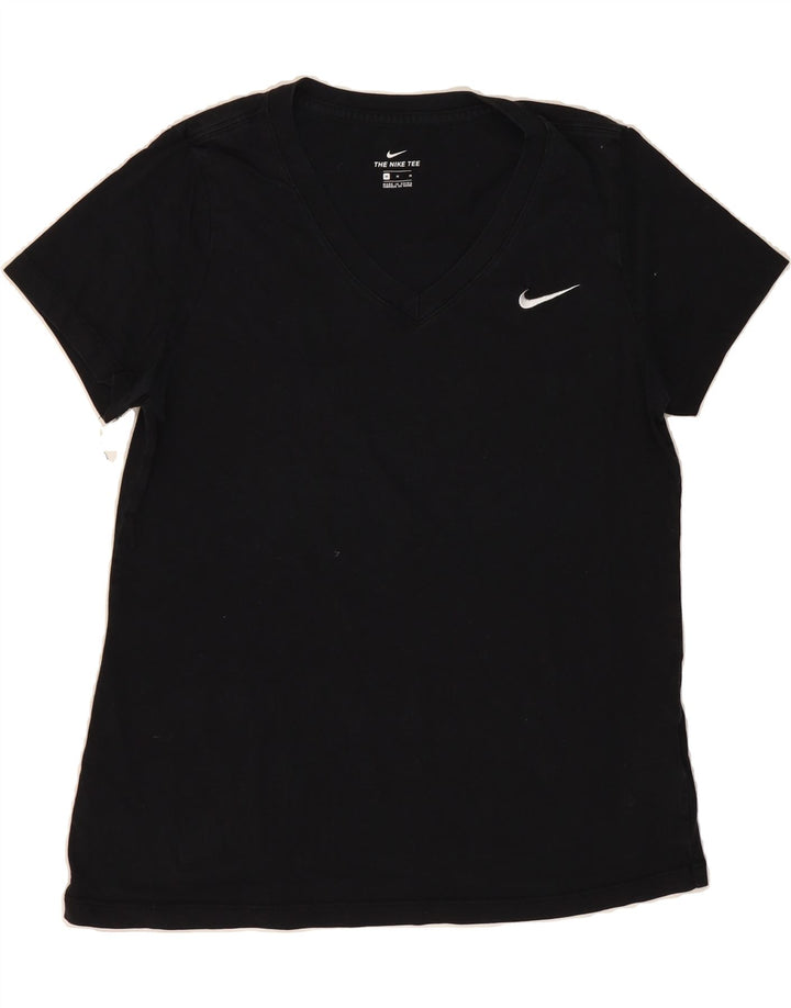 NIKE Womens T-Shirt Top UK 14 Medium Black Cotton Vintage Nike and Second-Hand Nike from Messina Hembry 