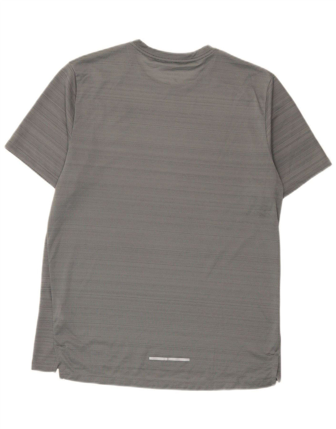 Nike Dri Fit majica kratkih rukava srednje sive pruge od poliestera