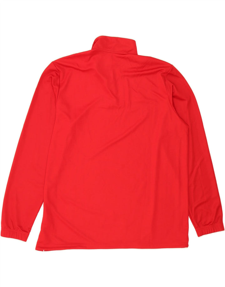 ADIDAS Mens Zip Neck Pullover Tracksuit Top 2XL Red Polyester Vintage Adidas and Second-Hand Adidas from Messina Hembry 