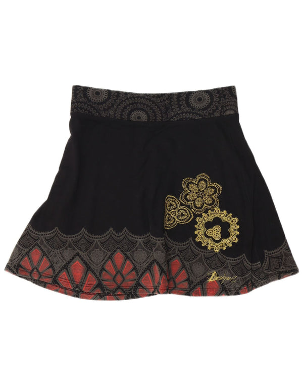DESIGUAL ženska midi suknja XL W36 crna paisley boja