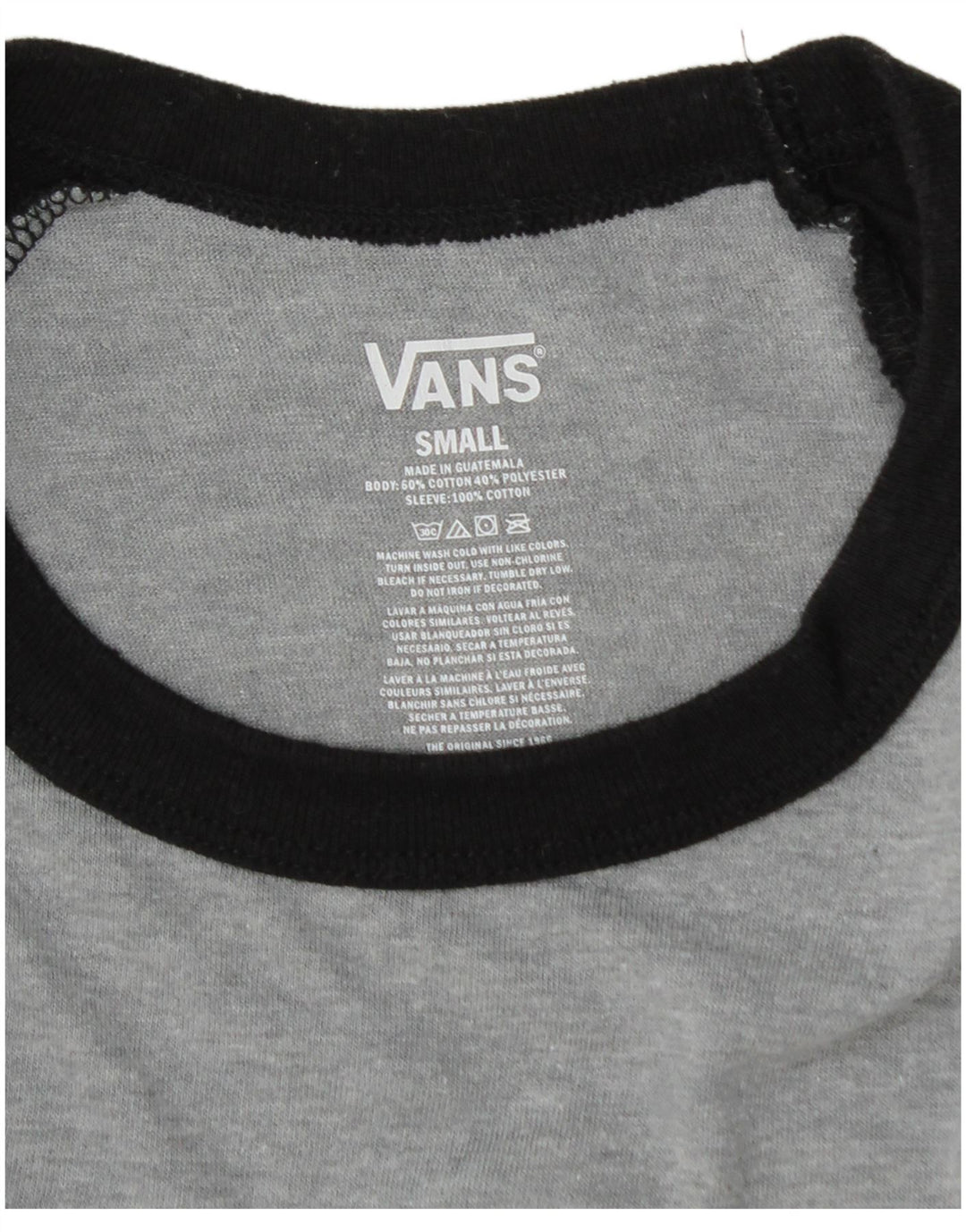 Vans Muški gornji dio s 3/4 rukavima, mali sivi pamuk