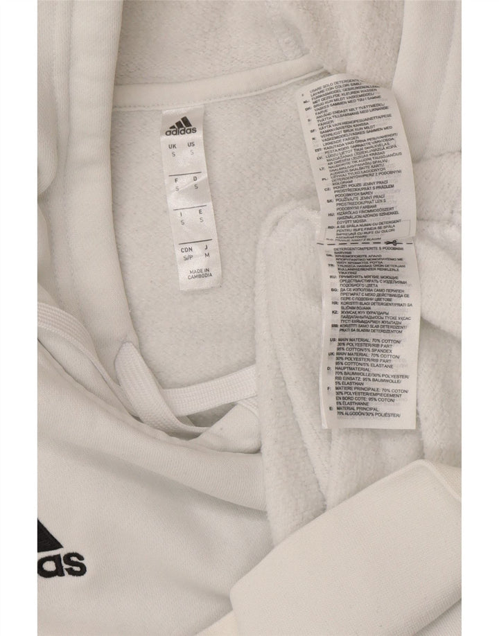 Adidas muška majica s kapuljačom Mala bijela pamučna