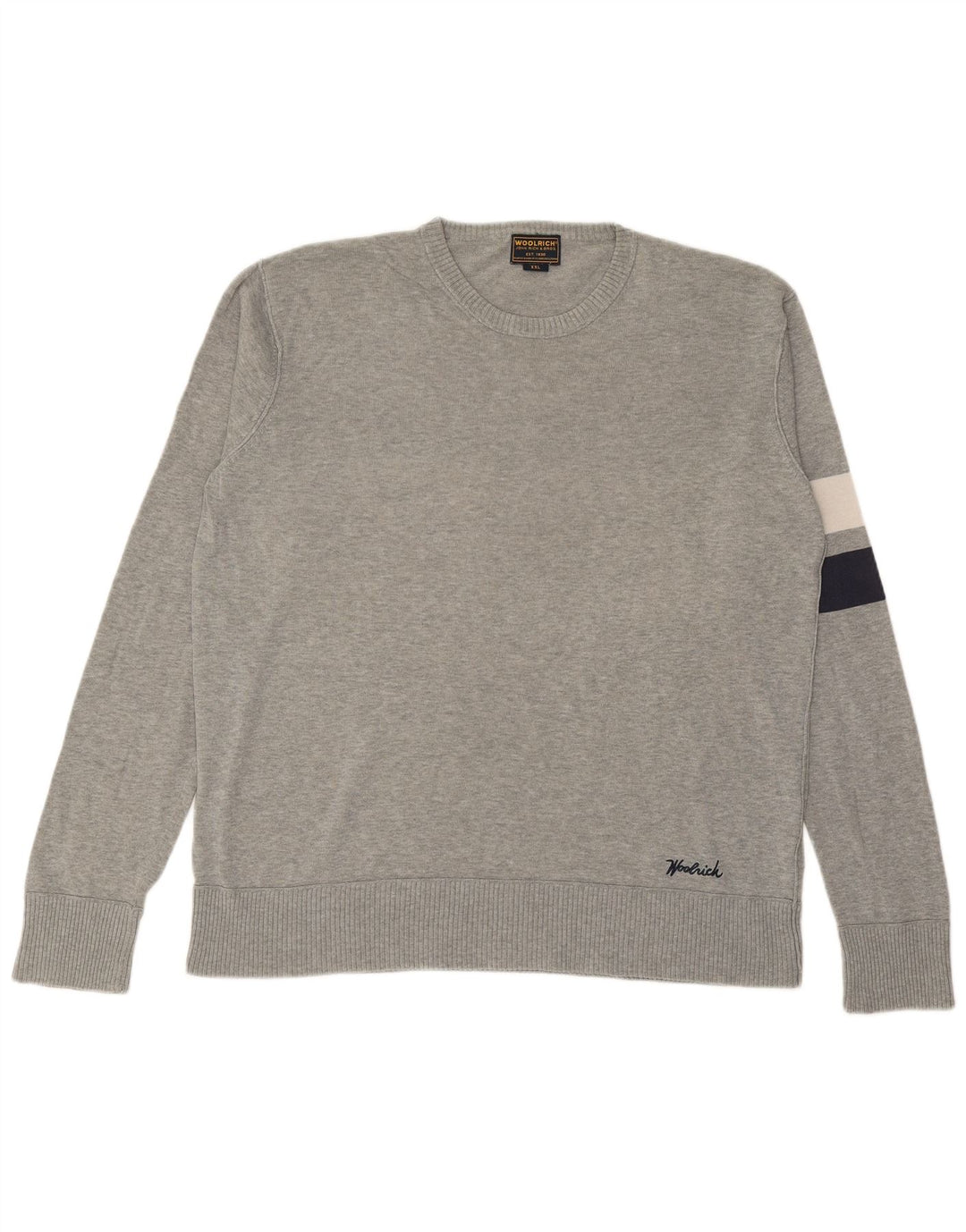 WOOLRICH Muški pulover s okruglim izrezom 2XL sivi
