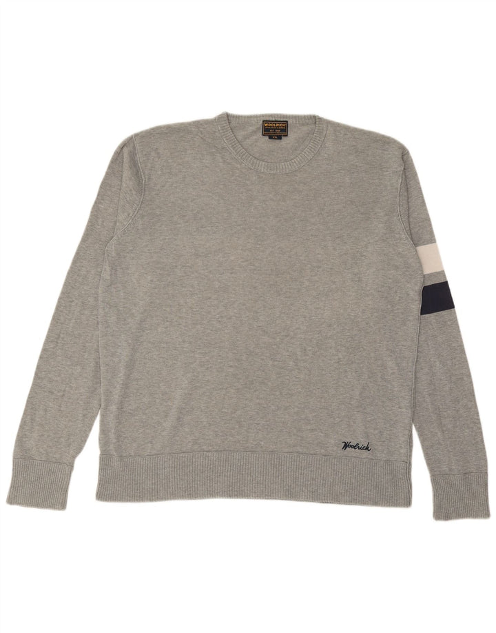 WOOLRICH Muški pulover s okruglim izrezom 2XL sivi