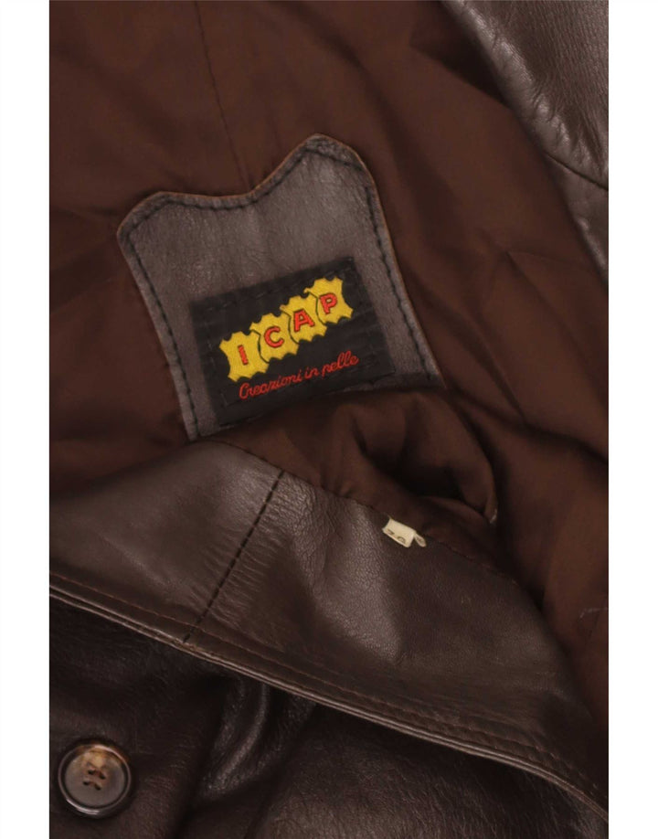 Vintage muški kožni kaput UK 38 srednje smeđe boje