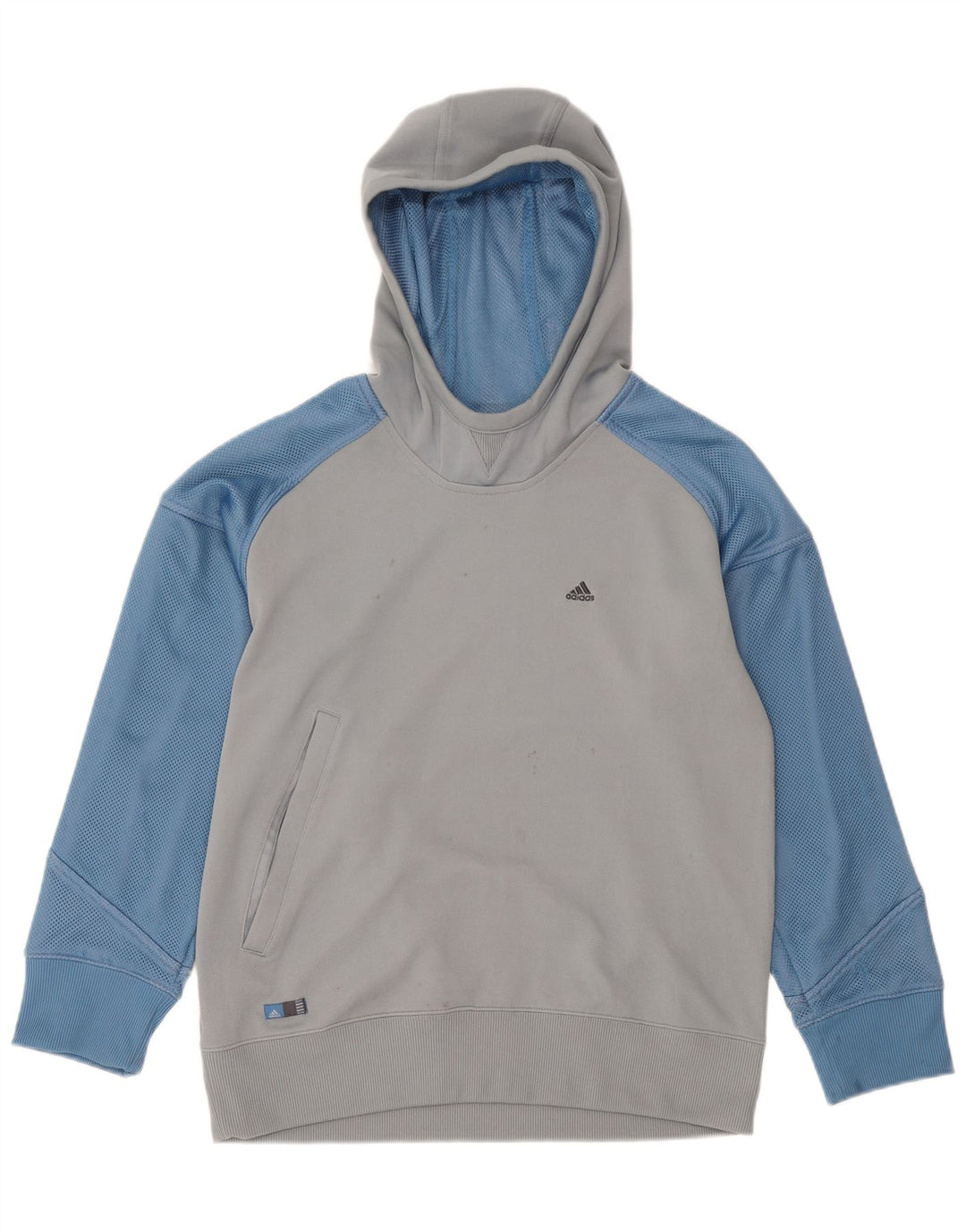 Adidas muška majica s kapuljačom mala siva boja od poliestera