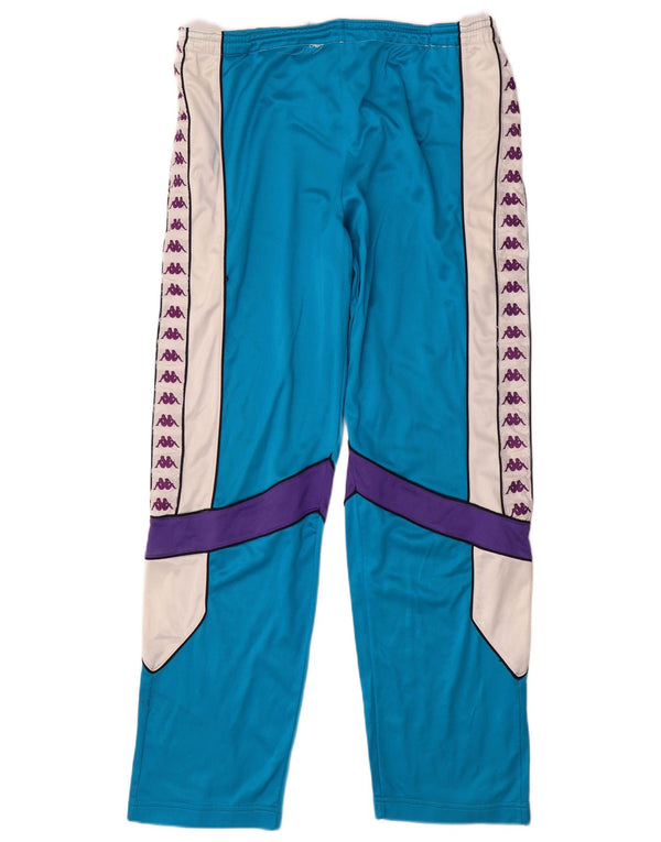 Kappa muške grafičke hlače za trenirku Large Blue Colourblock Triacetate