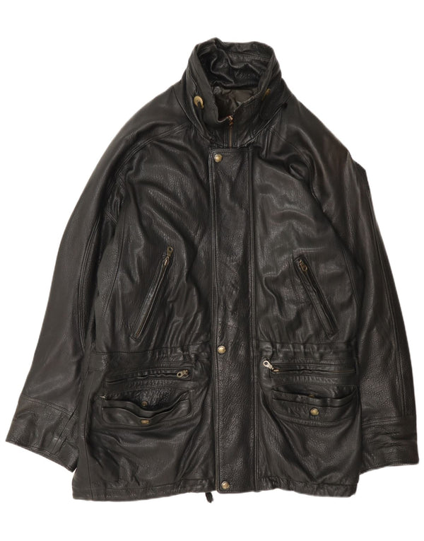 Pierre Cardin muška kožna jakna UK 42 XL crna