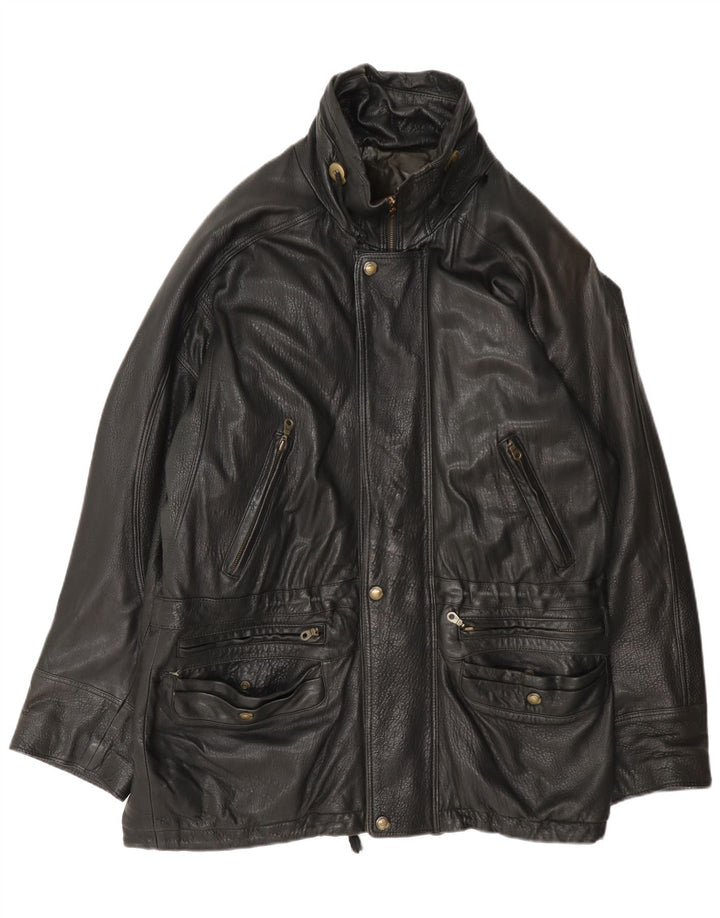 Pierre Cardin muška kožna jakna UK 42 XL crna