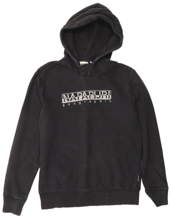 Napapijri muška majica s kapuljačom Geographic Graphic, mali tamnoplavi pamuk