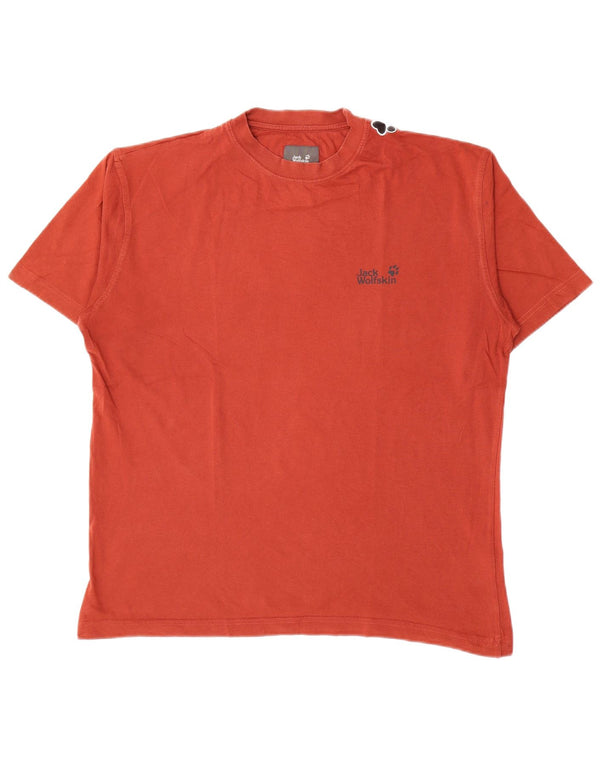Jack Wolfskin Mens Graphic T-Shirt Top Medium Red Cotton